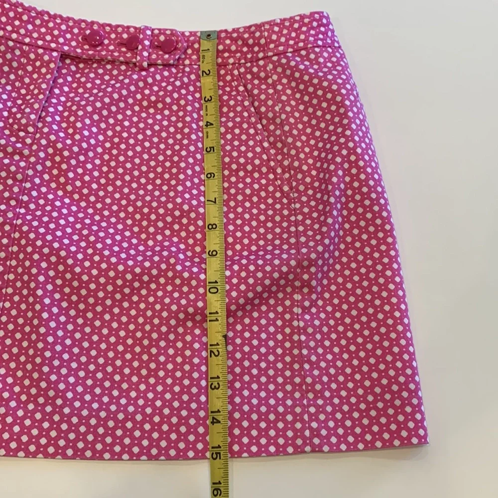 J.Crew Stretch Pink & White Mini Skirt, 4 - Picture 5 of 15